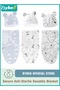 6 PCS Baby Swaddle Blanket Wrap Cap Set Newborn Infant Sleep Sack With Caps 100% Breathable Cotton 0