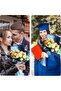 Flower Wrapping Paper 20Pcs, Double Sided Matte Transparent Bouquet Wrapping Paper, Light & Dark Blue, 58X58 cm - 4