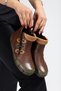 Genuine Leather Soft Soled Women's Brown Green Daily Sports Boots