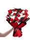 Flower Wrapping Paper 5Pcs, Double Faced Matte Transparent Gift Bouquet Wrapping Paper, Red & Black, 58X58 C - 4