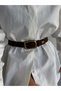 Women's Trouser Belt with Square Buckle and Heart Accessories, Coat Belt, Shirt Belt, Dress Belt - 2