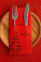 Printed Red Pocket Napkin New Year Printed Pack of 25 - 3