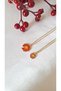 2-Piece Mother and Daughter Necklace Friendship Necklace Flower Necklace Christmas Red - 5