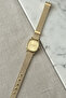 Foniso Model Wicker Strap Oval Case Gold Minimal Women's Wristwatch - 7