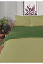 100% Cotton Akfil Double-Sided Duvet Cover Set Single Size 160X220 cm Khaki Green - 4