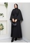 Overcoat, Wool Fabric, Lapel Collar, Belted, Anthracite Gray Color - 8