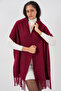 Women's Soft Textured Thick Shawl Scarf 1311 - Burgundy