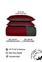 100% Cotton Akfil Double-Sided Duvet Cover Set Double Size 200X220 cm Burgundy Gray - 6