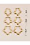 Verra Star 3 Pairs 3 Sizes Star Steel Earring Set - 3