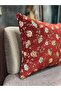 Tapestry Woven Linen Burgundy Color Piped Throw Pillow Cover 43X43Cm - 2