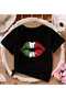 Italy Flag Lip B Printed T-Shirt