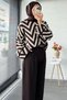 High Waist Pleated Detailed Flowy Palazzo Pants - Brown - 7