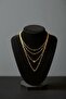 Heart Detail Figured Ball Chain Layered Multiple Necklace - 2