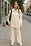 Fur Zippered Polo Neck Knitwear Set - 2