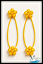 Children's Buckle with Orange Beads and Elastic |   Tight Grip Nostalgia Model |   School Hair Accessory 2 Pieces
