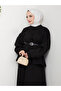 917 - Three-Thread Fabric Hijab Double Set Black - 2