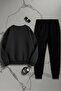 Unisex Arizona Design Printed Crew Neck Sweatshirt - 2-Piece Tracksuit Set - 2