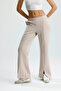 Slit Detailed Leg Premium Puff Scuba Elastic Waist Pocketed Trousers - 5
