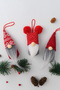 Gnome Christmas Ornament Christmas Figure Lucky Dwarf New Year Santa Claus Long Hat Gnome with 2 Tails - 3