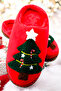New Year Slippers. House Slippers. Red Slippers - 3
