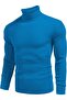 Men's Corded Fabric Turtleneck Knitwear Sweater – Winter Slim Fit Turtleneck