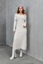 Maxi Boy Carmen Collar a Line Knitwear Dress Aw25El0020 - 3