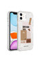 iPhone 12 Compatible Marble Patterned Ata Marbello Case-Brown
