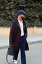 Men's Regular Fit Buttoned Pocketed Winter Lined Classic Plum Long Cashmere Coat - 3