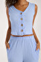 Women's Basic (Bubble Fabric) Vest Set - 3