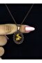 Natural Stone Tiger's Eye Natural Stone Women's Natural Stone Authentic Necklace Euk27Bkg