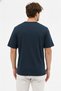 Men's Vision Premium Quality Dense Textured Cotton T-Shirt Navy Blue M101-R0220-05 - 3