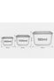 Set of 3 Microwave and Freezer Compatible Square Storage Containers - 600ml, 1100ml, 1800ml - Bpa Free - 3