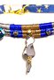 Handmade Evil Eye Beaded Cat Charm Necklace for Cats & Small Dogs – Adjustable Denim Fabric - 6