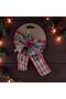 Ribbon Ornament, Tree Ornament, Plaid Fabric Ornament, Christmas Door Ornament, Christmas Tree Ornament 14*20 cm - 3