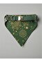 New Year's Concept Dog Collar - Green Detachable Scarf - 2