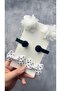 Handmade White 6-Piece Frida Bow Pompom Children's Buckle Set - 2