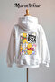 Front and Back Printed Cotton 3 Thread O Oversized Sweatshirt - 2
