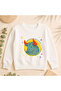 Sweatshirt Casual Front Side Printed 100% Cotton Fancy Crew Neck Oversize