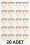 20 Pieces White Cotton Basic Everyday Women's Bikini Panties – Regular Waist, Non-Marking, Soft, Flexible Comfortable