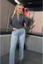 Silvery Fine Woven Detailed Anthracite Knitwear Cardigan - 3