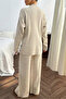 Slit Tunic Trousers Knitwear Set Loose Luxury Trend - 5