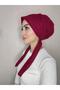 Burgundy Four-Season Wearable Plain Cotton Shawl Scarf