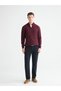 Lcwaikiki Classic Plum Zippered Stand Collar Men's Knitwear Sweater - 2