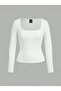 Women's Plus Size Square Neck Long Sleeve Modal Soft Texture Stretchy Blouse - 5