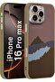 iPhone 16 Pro Max Hard TPU Case with Shockproof Bumper, Textured Non-Slip Brown (A)