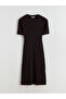 Esvab • Modern & Distinctive Zero Roba Collar Knitwear Dress - 6