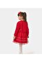 Christmas Themed Deer Patterned Red Tutu Dress with Crown Gift for Fleece-Lined Year Old Girl - 4