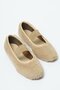 Women's Plush Ballet Flats Elastic Mink Furiva - 3