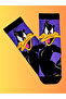 سلسلة خاصة من الجوارب ذات النمط الملون Happy Daffy Duck، جوارب سوداء ممتعة ومريحة وذات تصميم أنيق - 4