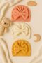 Bowknot Baby Bonnet Set of 3 - Cream / Salmon / Mustard